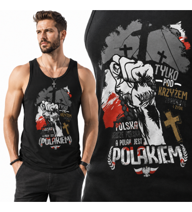 tank-top  patriotyczny TYLKO POD KRZYŻEM